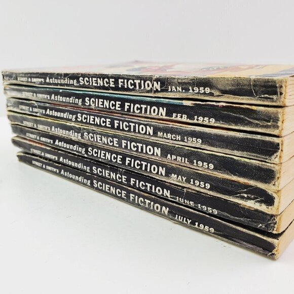 Astounding Science Fiction Magazine 1959 Jan-Jul 7 Issues Leinster Dickson More - Picture 4 of 11